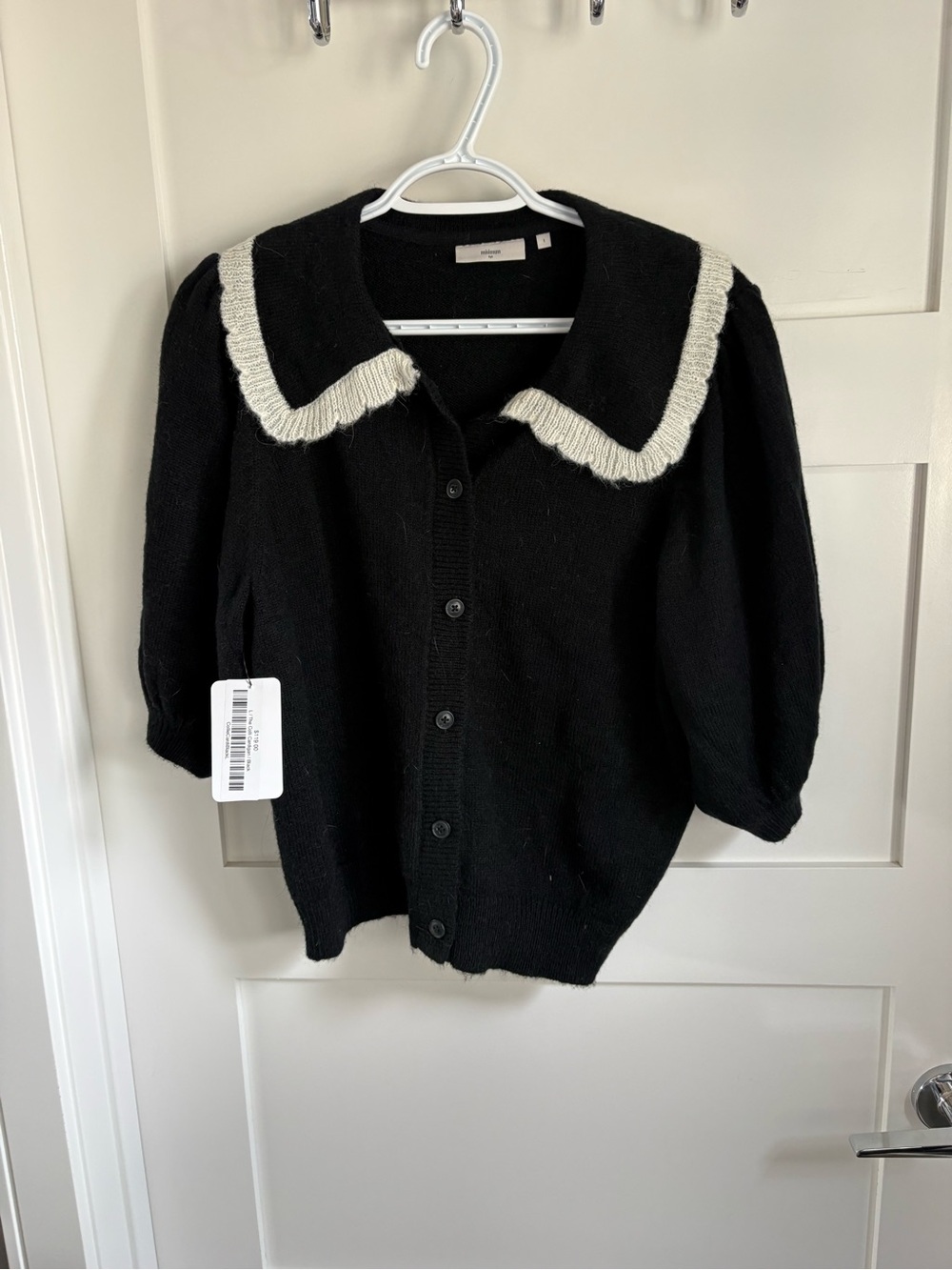Minimum Coli Cardigan with Frilled Sailor Collar